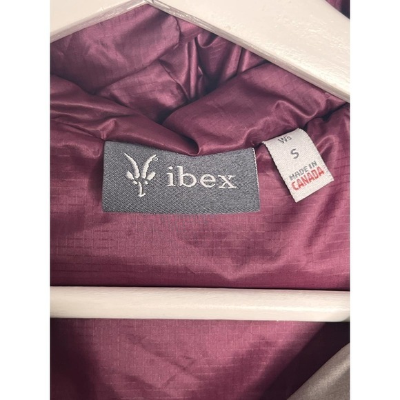 Ibex Taupe Quilted Merino Wool Fill Full Zip Hooded Jacket Women's Size Small - Picture 4 of 10